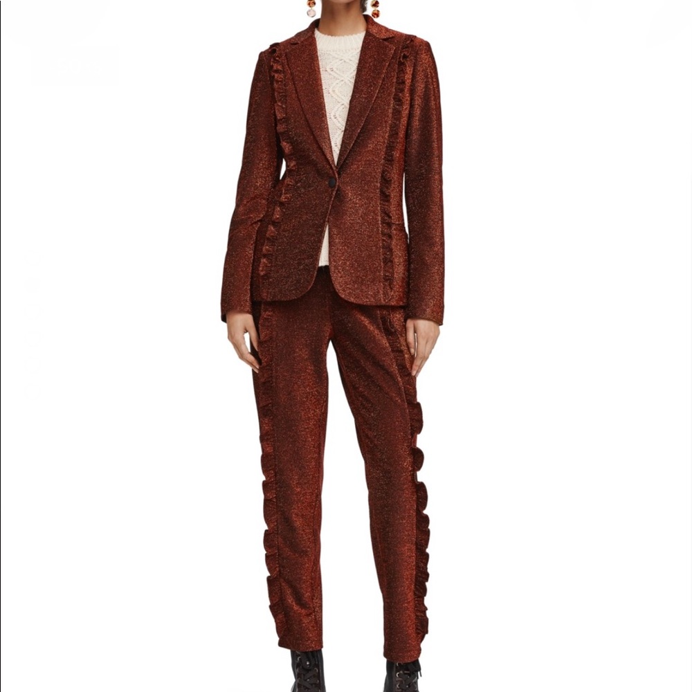 Scotch & Soda Ruffles Lurex Suit